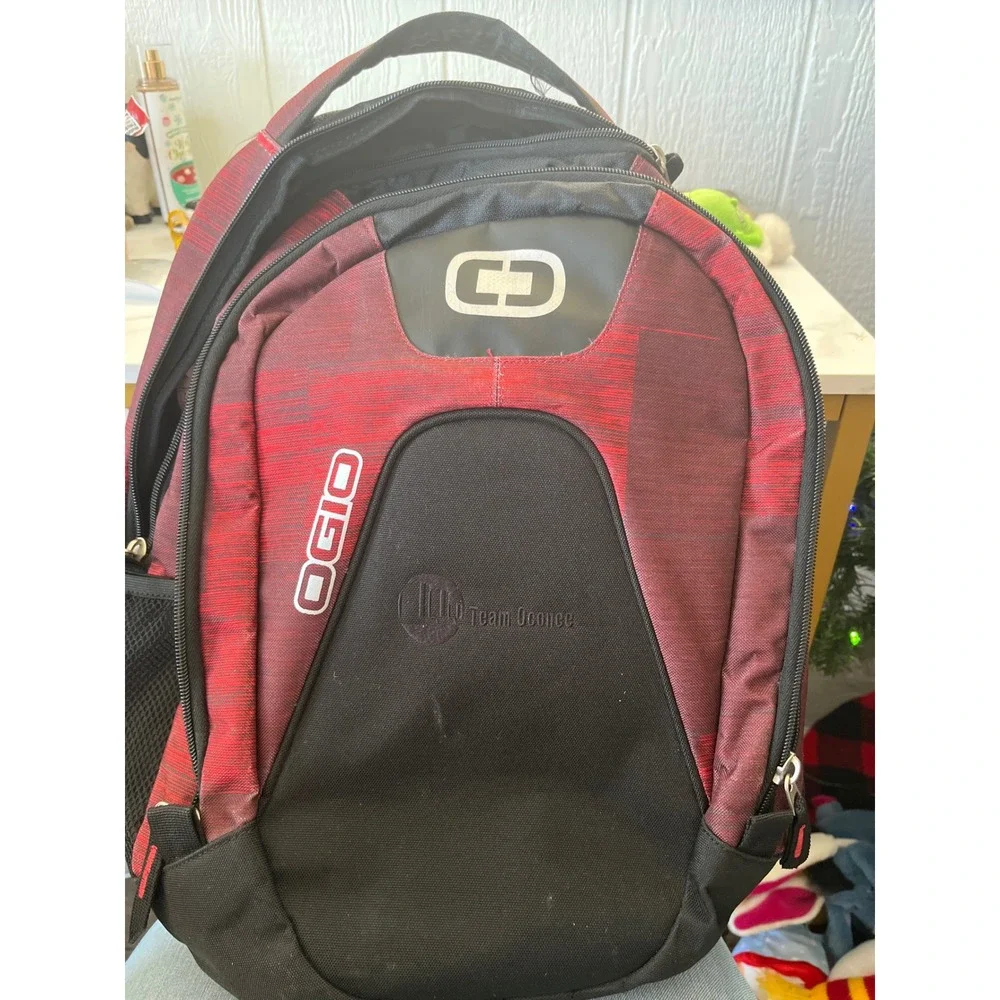 OGIO‎ Red Plaid Backpack Laptop Bag Travel School